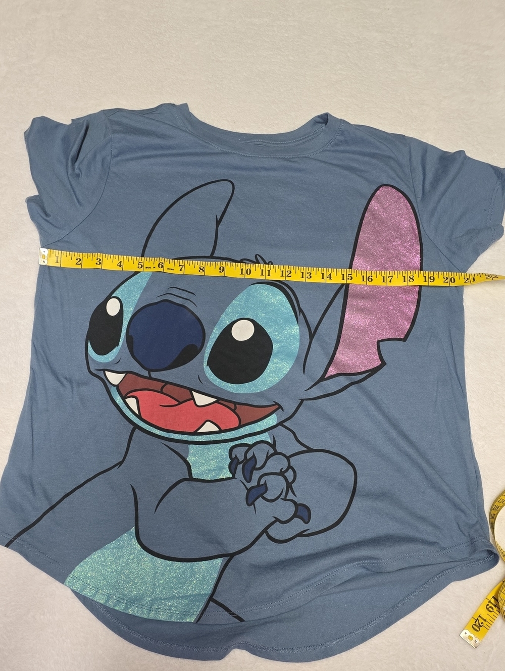 Disney Blue Stitch Short Sleeve Tee Junior Size XXL(19) - Picture 3 of 3